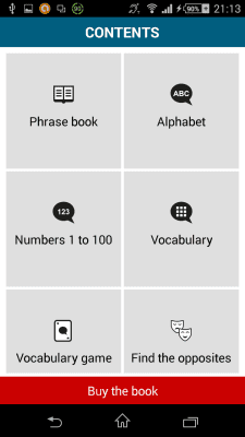 Screenshot of the application English 50 languages - #3