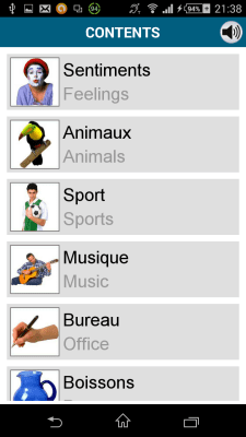 Screenshot of the application French 50 languages - #7