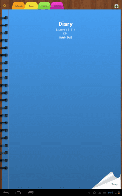 Screenshot of the application Obrey Products Diary - #5