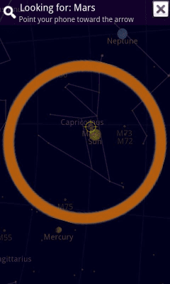 Screenshot of the application Sky Map - #3