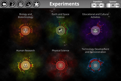 Screenshot of the application Space Station Research Xplorer - #2