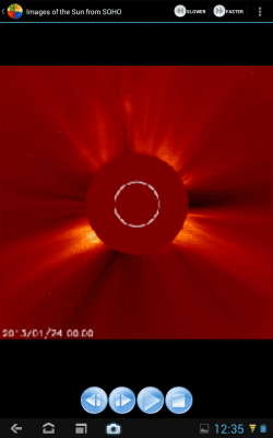 Screenshot of the application SOHO images of the Sun - #5