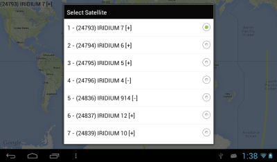 Screenshot of the application Iridium - #7