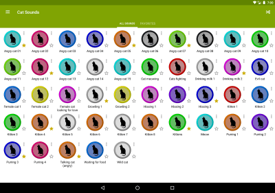Screenshot of the application Cat Sounds - #5