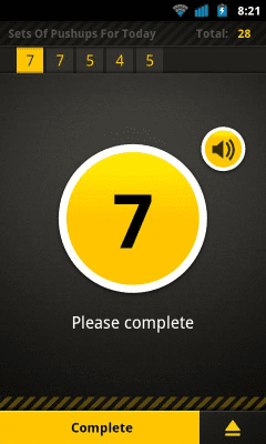 Screenshot of the application Push Ups - #2