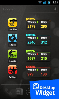 Screenshot of the application Push Ups - #5