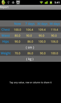 Screenshot of the application Pedometer - #5