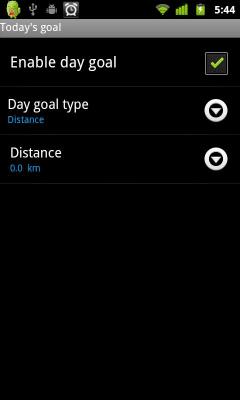 Screenshot of the application Pedometer - #8