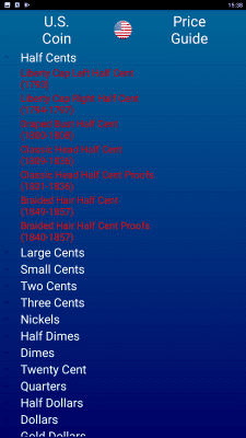 Screenshot of the application US Coin Price Guide - #3