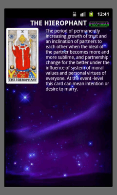 Screenshot of the application Tarot Reading - #2