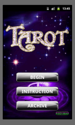 Screenshot of the application Tarot Reading - #4