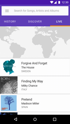 Screenshot of the application TrackID: Music recognition - #4
