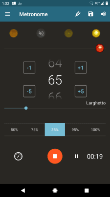 Screenshot of the application Beat Metronome - #2