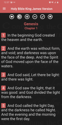 Screenshot of the application Holy Bible King James Version (Free) - #2