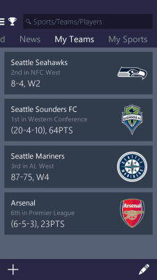 Screenshot of the application MSN Sports - points and statistics - #3