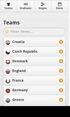 Screenshot of the application UEFA EURO 2012 Calendar of Games - #1
