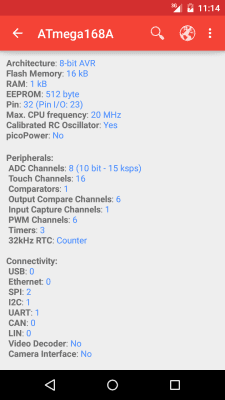Screenshot of the application ATmicro Database - #2