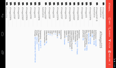 Screenshot of the application ATmicro Database - #5