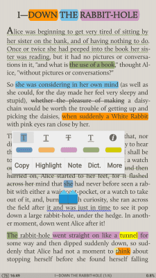 Screenshot of the application Moon+ Reader - #3