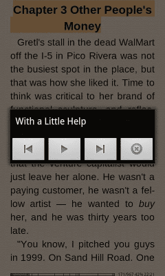 Screenshot of the application FBReader TTS Plugin - #2