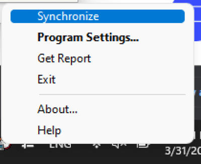 Screenshot of the application E-Time - #2
