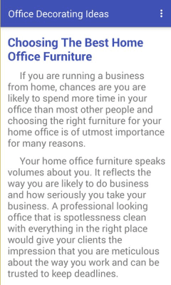Screenshot of the application Office Decorating Ideas - #7