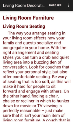 Screenshot of the application Living Room Decorating Ideas - #8