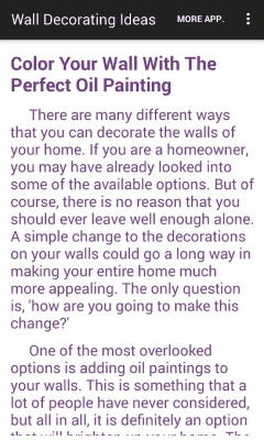 Screenshot of the application Wall Decorating Ideas - #8