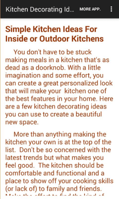Screenshot of the application Kitchen Decorating Ideas - #8