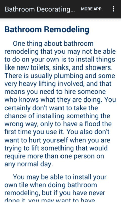Screenshot of the application Bathroom Decorating Ideas - #8
