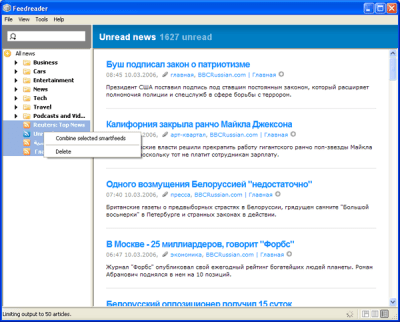Screenshot of the application FeedReader - #6