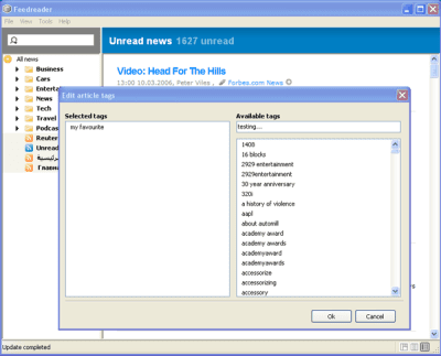 Screenshot of the application FeedReader - #7