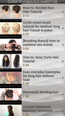 Screenshot of the application Beautiful Hairstyles - #4