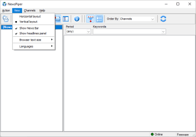Screenshot of the application NewsPiper - #2