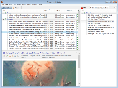 Screenshot of the application RSSOwl Portable DBinside - #4