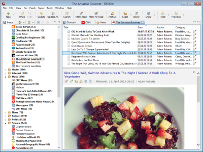Screenshot of the application RSSOwl Portable DBinside - #7