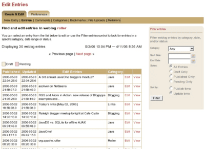 Screenshot of the application BitNami Roller Stack - #1
