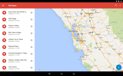 Screenshot of the application Google My Maps - #10