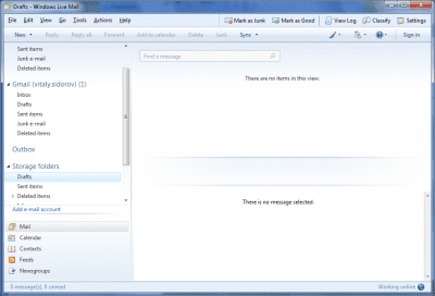 Screenshot of the application AntispamSniper for Windows Live Mail - #6