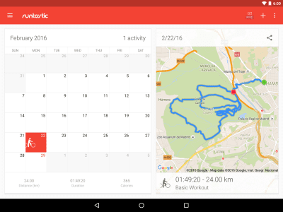 Screenshot of the application Runtastic Road Bike GPS - #9