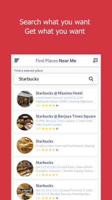 Screenshot of the application Find a place nearby - #2