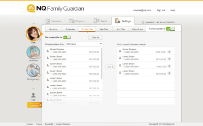 Screenshot of the application NQ Family Guardian - #7