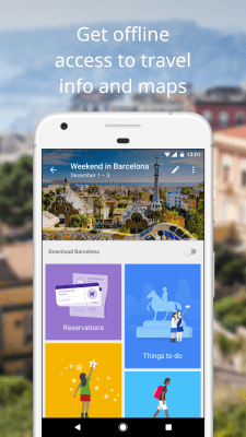 Screenshot of the application Google Trips - #2