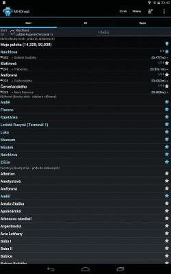 Screenshot of the application MHDroid Public Transport - #9