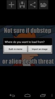 Screenshot of the application Advice Animal Meme Creator - #2