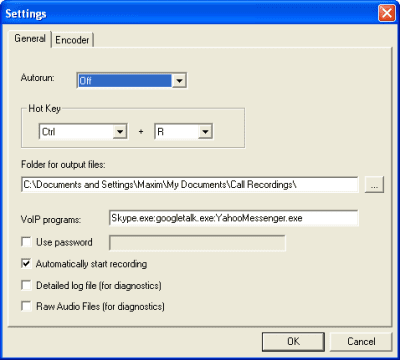 Screenshot of the application MX Skype Recorder - #2