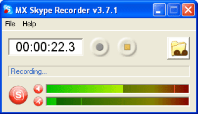 Screenshot of the application MX Skype Recorder - #3