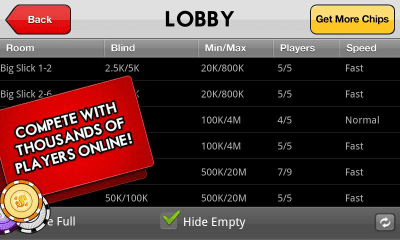 Screenshot of the application VIP Poker - #3