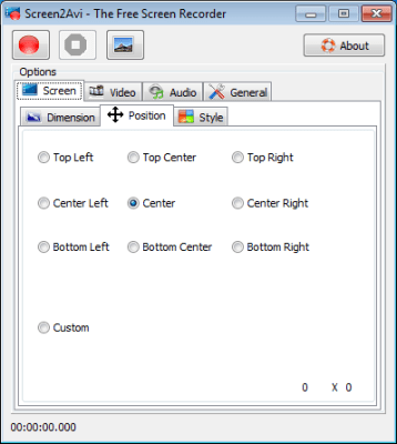 Screenshot of the application Screen2Avi - #4