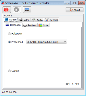 Screenshot of the application Screen2Avi - #5